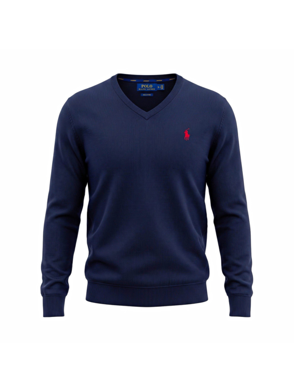 Polo Ralph Lauren Men's Pima Cotton V-Neck Pullover Sweater Black L